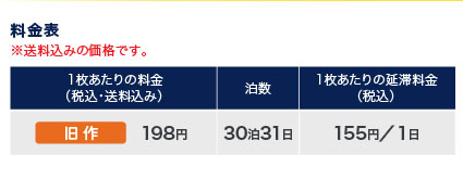 料金表
