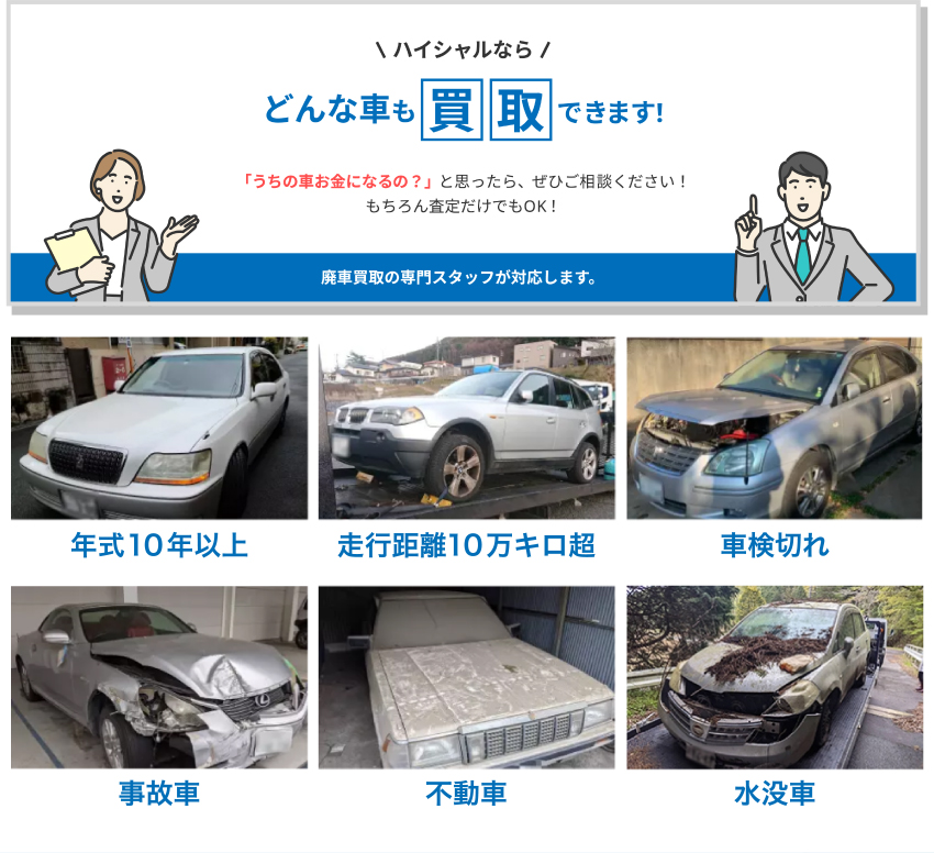 ハイシャルならどんな車も買取できます