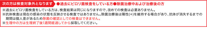 次の方は検査対象外となります