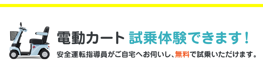 電動カート 試乗体験できます！