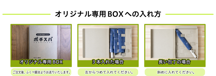 オリジナル専用BOXへの入れ方