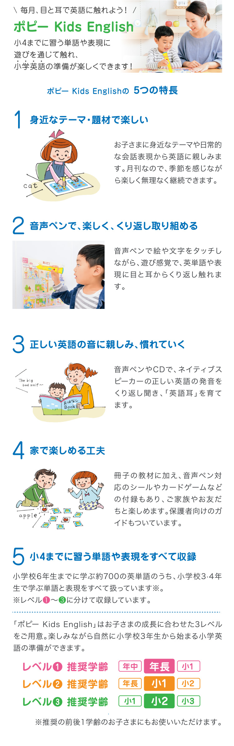 ポピーキッズイングリッシュレベル1 （ポピー Kids English