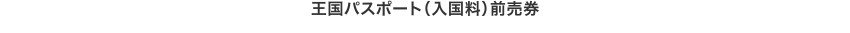 王国パスポート（入国料）前売券